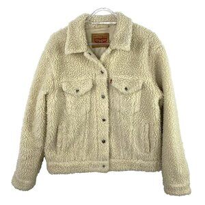Levis Jacket Womens Size Medium Ex-Boyfriend Sherpa Trucker Jacket Beige